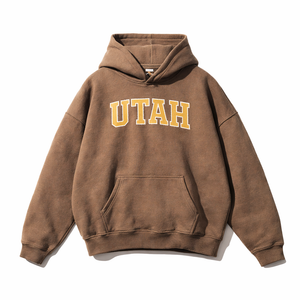 Utah State Pride Hoodie in Brown / Sand