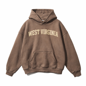 West Virginia State Pride Hoodie in Brown / Cream