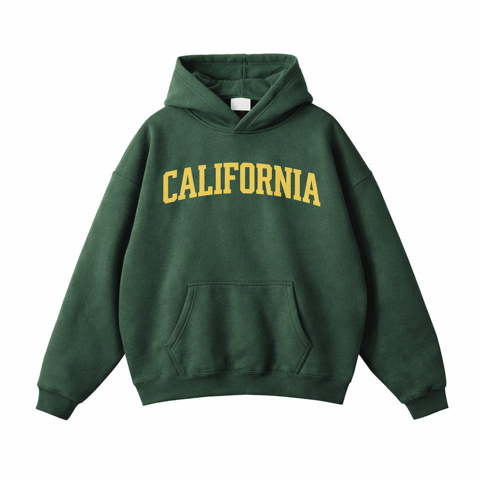 California State Pride Hoodie in Eden Green / Cream