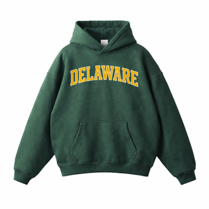 Delaware State Pride Hoodie in Eden Green / Gold