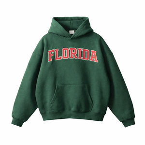 Florida State Pride Hoodie in Eden Green / Pink