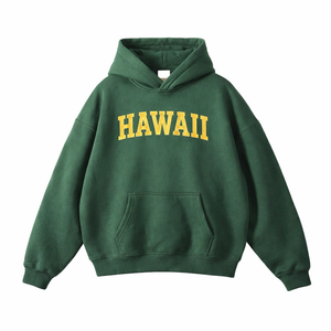 Hawaii State Pride Hoodie in Eden Green / Cream