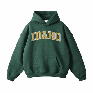 Idaho State Pride Hoodie in Eden Green / Sand
