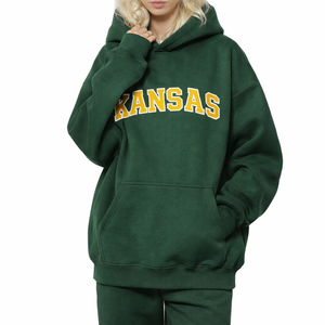Kansas State Pride Hoodie in Eden Green / Gold — lifestyle 2