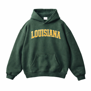 Louisiana State Pride Hoodie in Eden Green / Cream