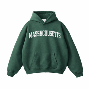 Massachusetts State Pride Hoodie in Eden Green / White