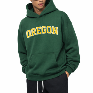 Oregon State Pride Hoodie in Eden Green / Cream — lifestyle 2