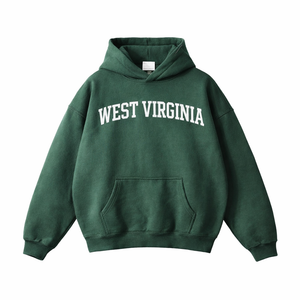 West Virginia State Pride Hoodie in Eden Green / White