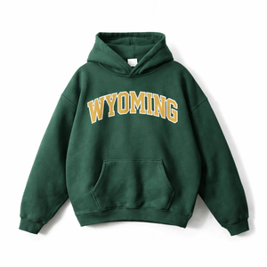 Wyoming State Pride Hoodie in Eden Green / Khaki