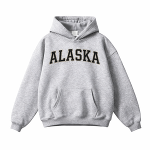 Alaska State Pride Hoodie in Flower Gray / Charcoal