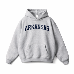 Arkansas State Pride Hoodie in Flower Gray / Navy