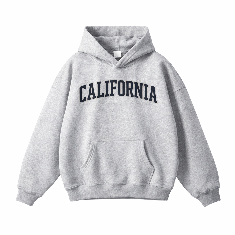 California State Pride Hoodie in Flower Gray / Navy