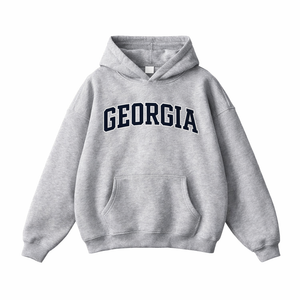 Georgia State Pride Hoodie in Flower Gray / Navy