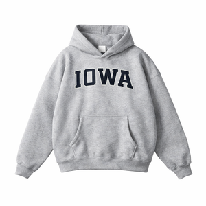 Iowa State Pride Hoodie in Flower Gray / Navy