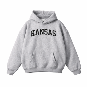 Kansas State Pride Hoodie in Flower Gray / Charcoal