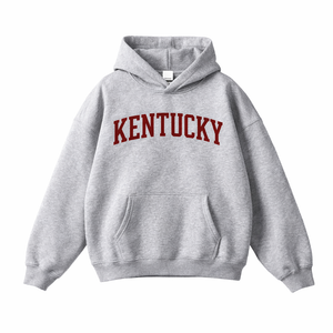 Kentucky State Pride Hoodie in Flower Gray / Burgundy