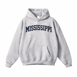 Mississippi State Pride Hoodie in Flower Gray / Navy