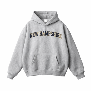 New Hampshire State Pride Hoodie in Flower Gray / Navy
