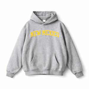 New Mexico State Pride Hoodie in Flower Gray / Yellow