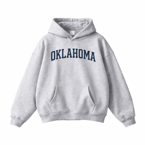 Oklahoma State Pride Hoodie in Flower Gray / Navy
