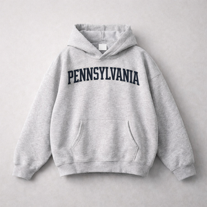 Pennsylvania State Pride Hoodie in Flower Gray / Navy