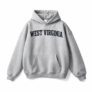 West Virginia State Pride Hoodie in Flower Gray / Navy