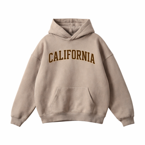 California State Pride Hoodie in Gray Apricot / Brown