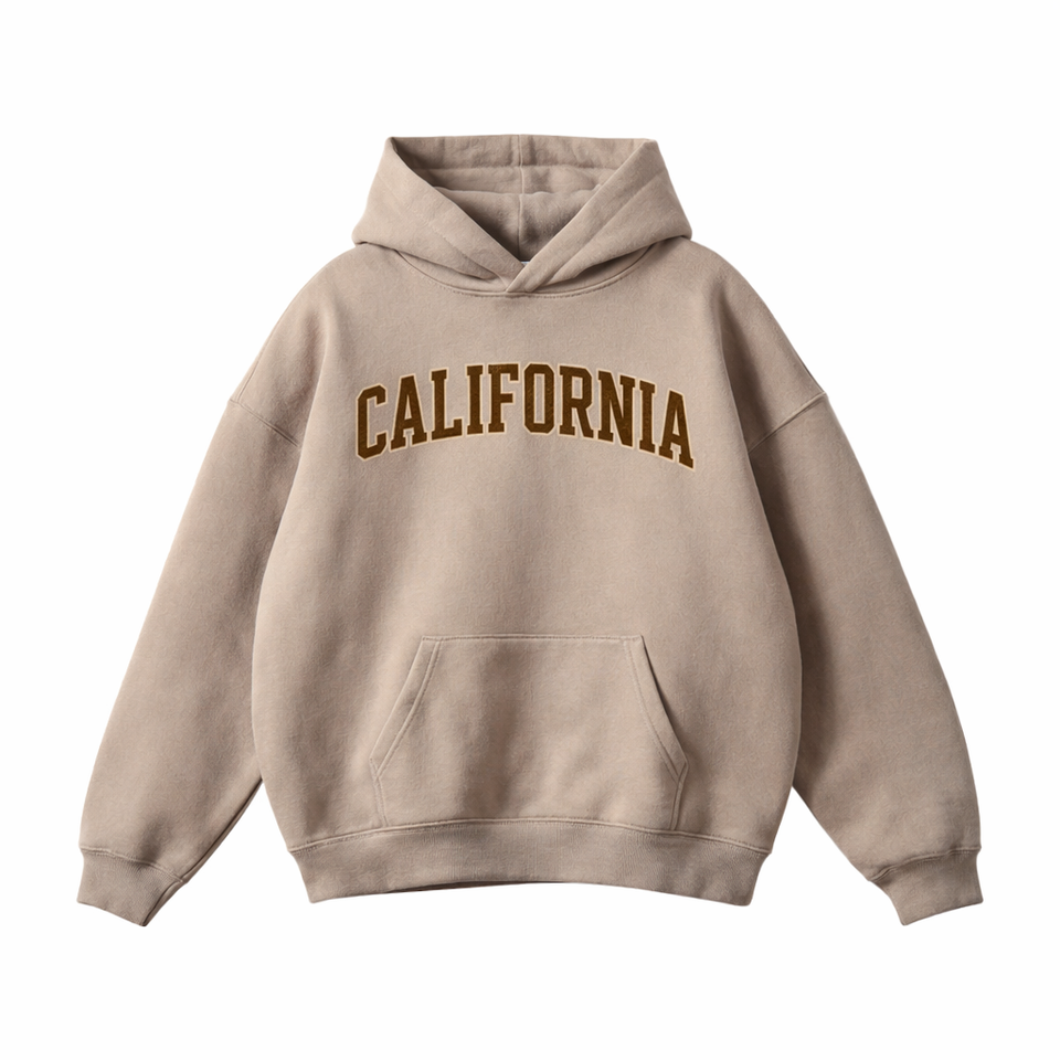 California State Pride Hoodie in Gray Apricot / Brown
