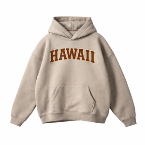 Hawaii State Pride Hoodie in Gray Apricot / Brown