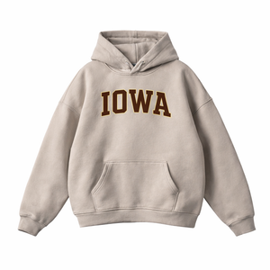 Iowa State Pride Hoodie in Gray Apricot / Brown