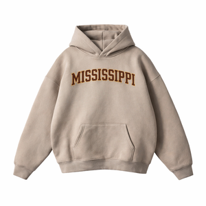 Mississippi State Pride Hoodie in Gray Apricot / Brown