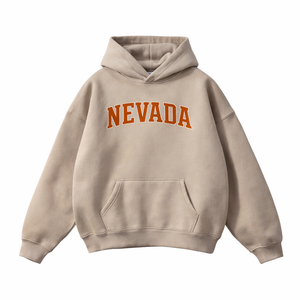 Nevada State Pride Hoodie in Gray Apricot / Rust
