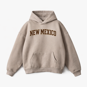 New Mexico State Pride Hoodie in Gray Apricot / Brown