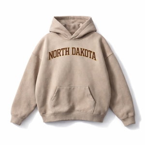North Dakota State Pride Hoodie in Gray Apricot / Brown