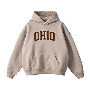 Ohio State Pride Hoodie in Gray Apricot / Brown