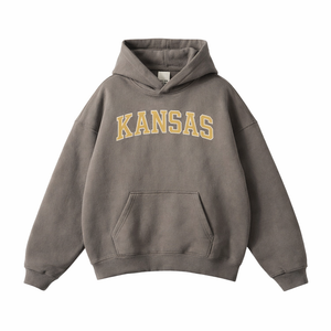 Kansas State Pride Hoodie in Gray Coffee / Sand