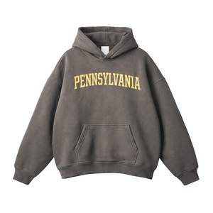 Pennsylvania State Pride Hoodie in Gray Coffee / Cream