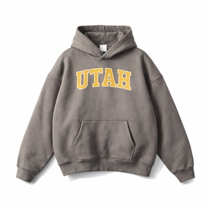 Utah State Pride Hoodie in Gray Coffee / Cream