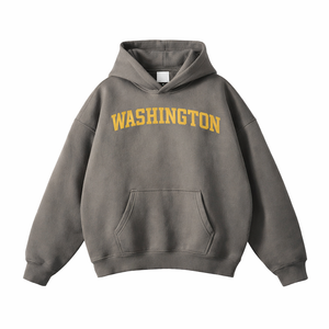 Washington State Pride Hoodie in Gray Coffee / Cream