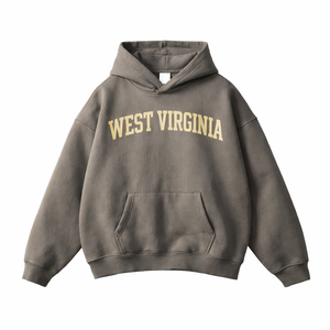 West Virginia State Pride Hoodie in Gray Coffee / Cream