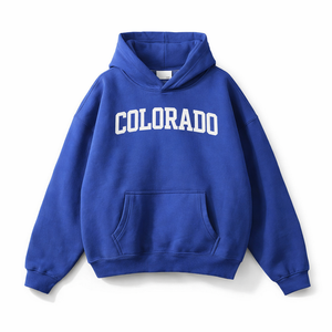 Colorado State Pride Hoodie in Klein Blue / White
