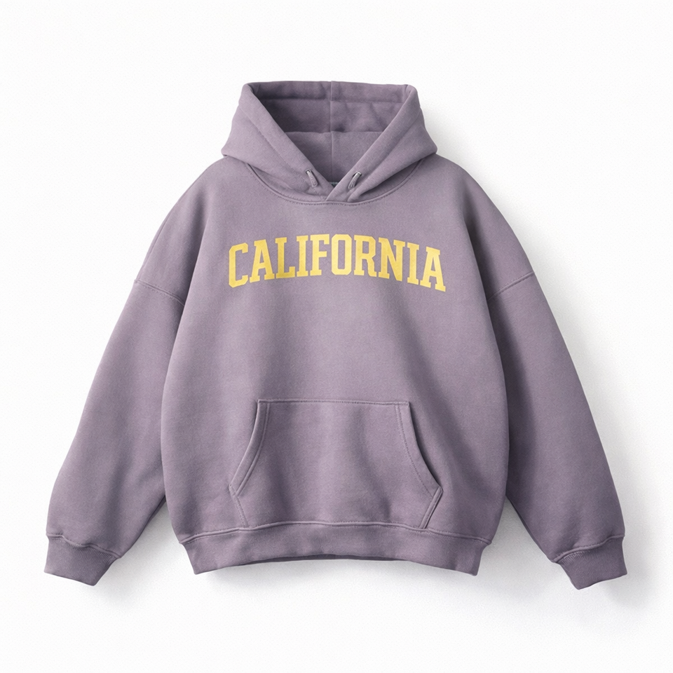 California State Pride Hoodie in Light Purple / Cream