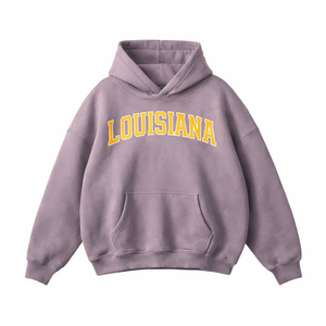 Louisiana State Pride Hoodie in Light Purple / Gold