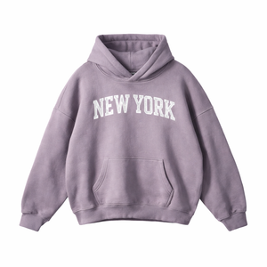 New York State Pride Hoodie in Light Purple / White
