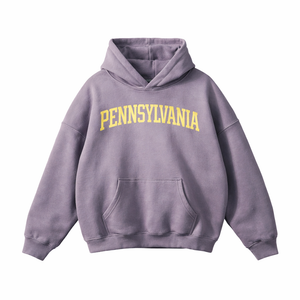 Pennsylvania State Pride Hoodie in Light Purple / Cream