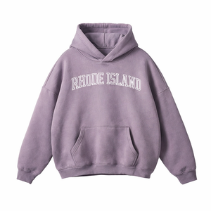 Rhode Island State Pride Hoodie in Light Purple / White