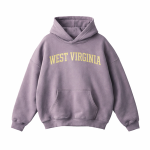 West Virginia State Pride Hoodie in Light Purple / Cream