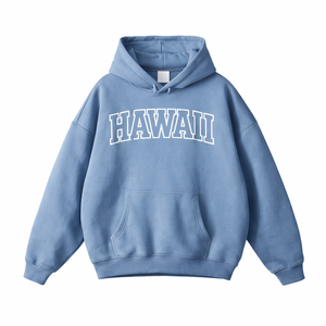 Hawaii State Pride Hoodie in Medium Blue / White