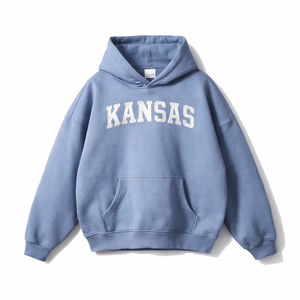 Kansas State Pride Hoodie in Medium Blue / White