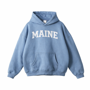 Maine State Pride Hoodie in Medium Blue / White